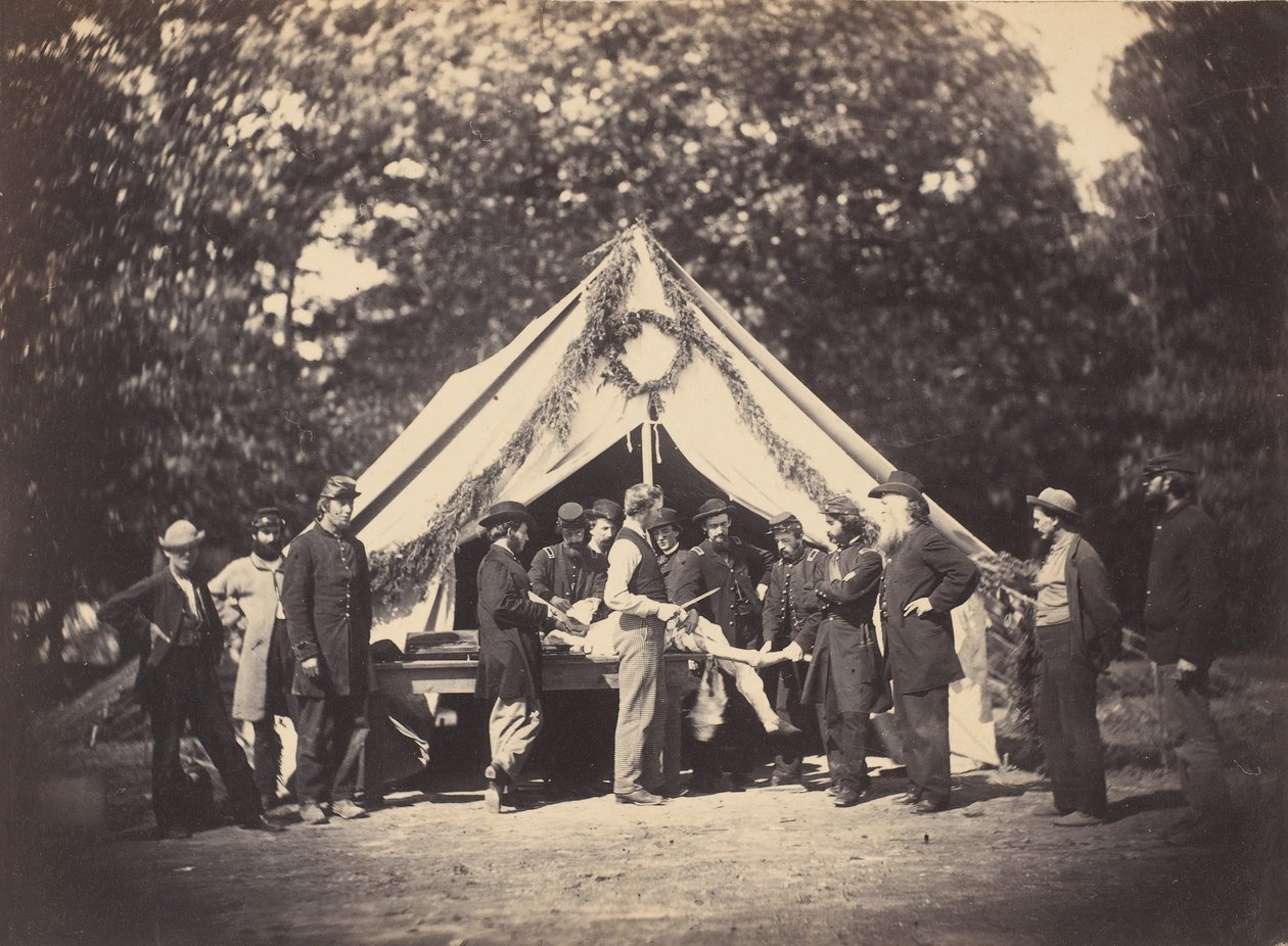 Operationszelt, Camp Letterman, Gettysburg, Pennsylvania, 1863 von Possibly by Weaver Brothers.