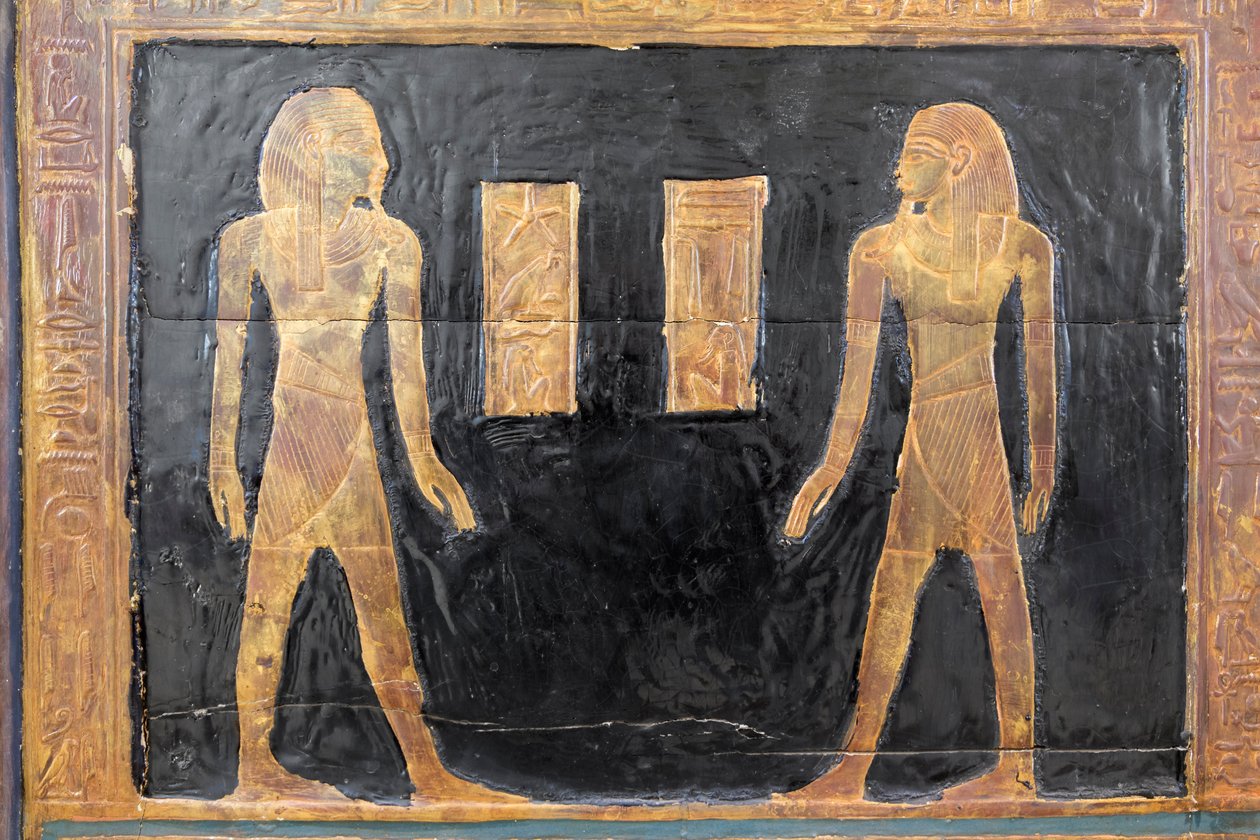 Kanopenkasten von Yuya, Detail, Ägyptisches Museum, Kairo, Ägypten von Prehistoric Prehistoric