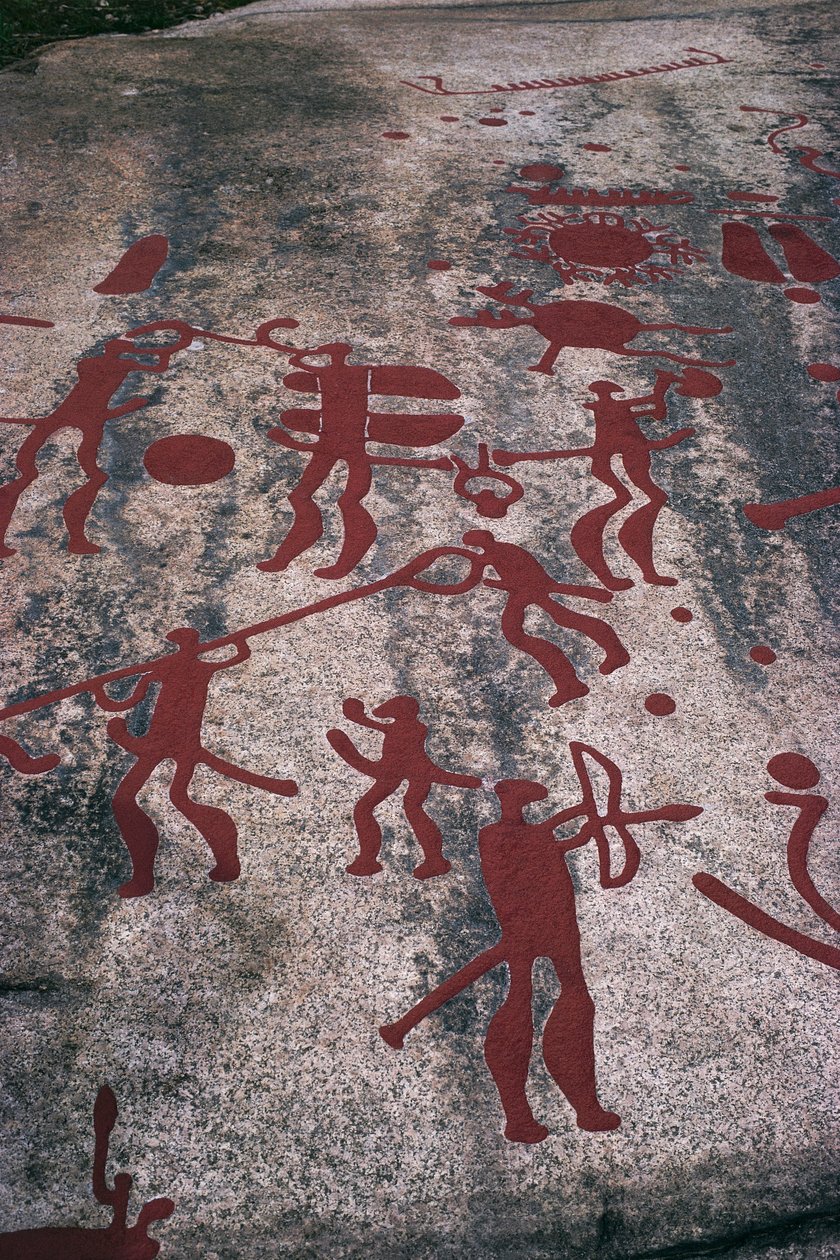 Schweden, Västra Götaland, nördlich von Bohuslän, Tanum (Tanumshede), Felsritzungen von Prehistoric Prehistoric