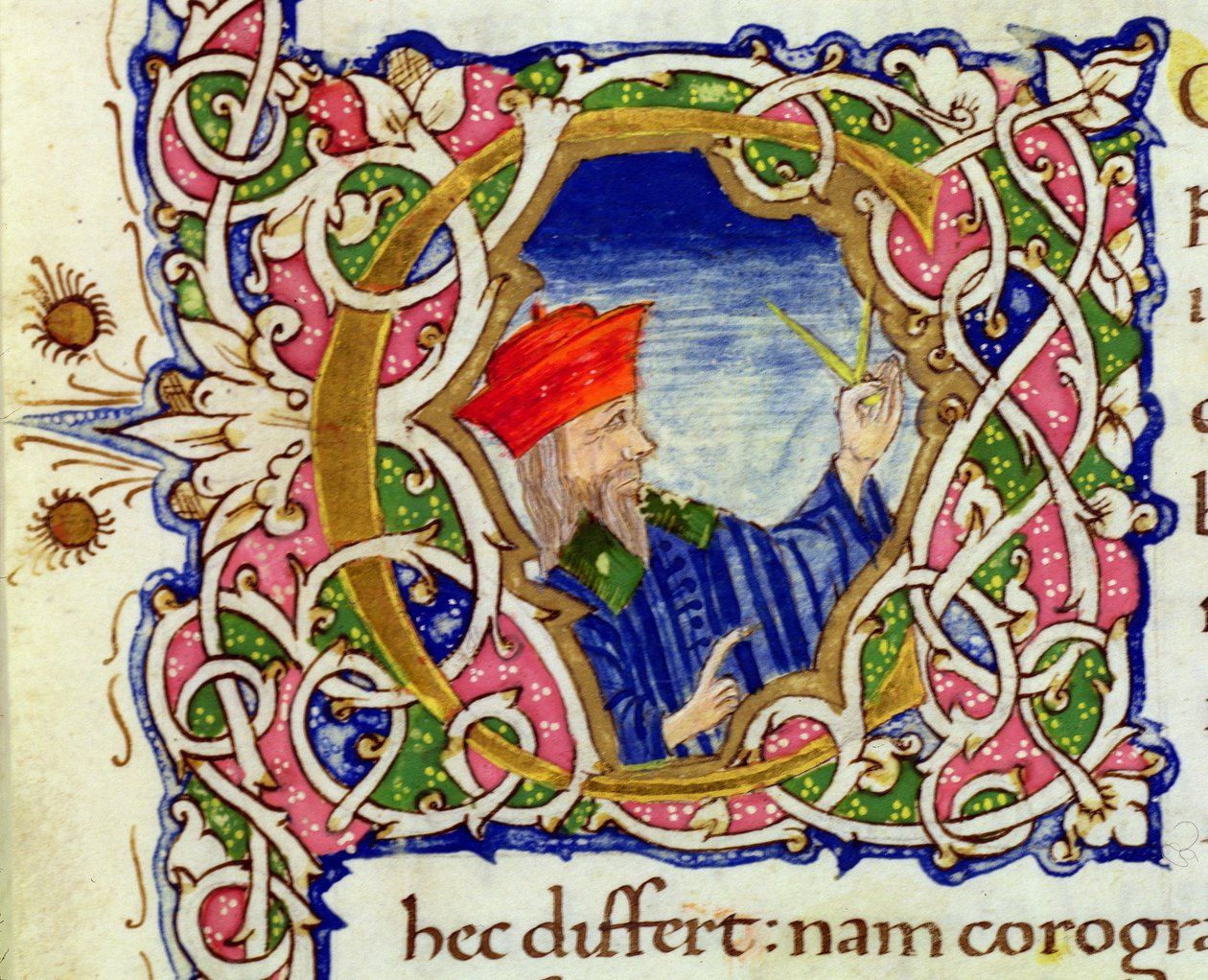 Ms Lat 463 fol.21r Historisierte Initiale 