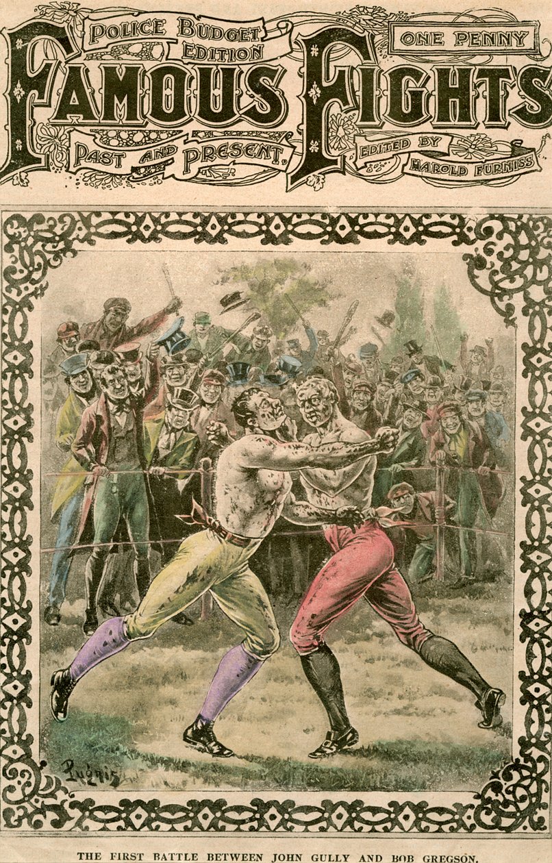 Die erste Schlacht zwischen John Gully und Bob Gregson, 1807, spätes 19. oder frühes 20. Jahrhundert von Pugnis