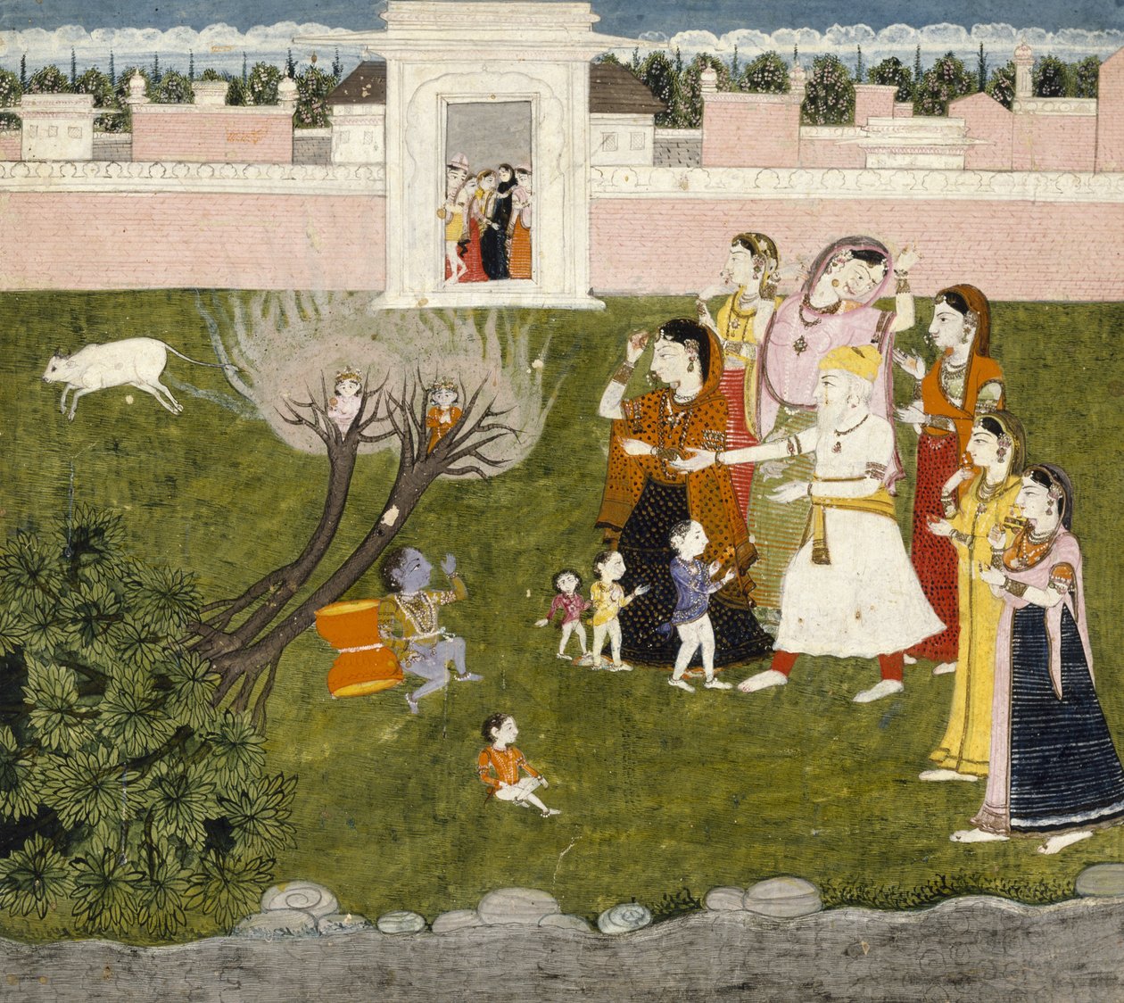 Ohne Titel (Geschichte von Krishna), ca. 1800 von Kangra