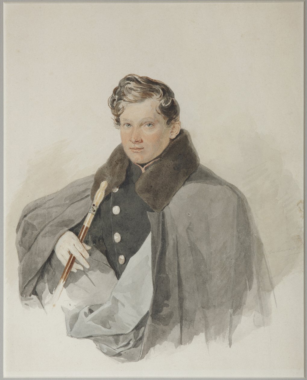 Porträt von Graf Sergey Vasilyevich Trubetskoy 1815-1859, 1835 von Pyotr Fyodorovich Sokolov