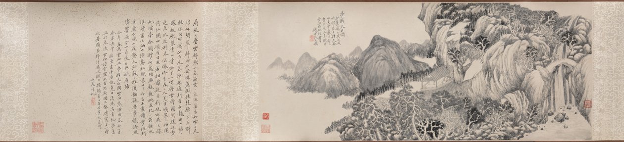 Traumreise zum Berg Tiantai, 1814 von Qian Du