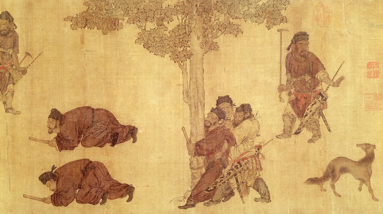 Jagdszene von Qing Dynasty Chinese School
