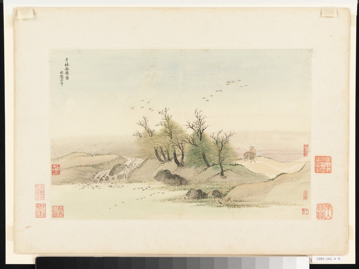 Landschaften nach alten Meistern, datiert 1674 und 1677 von Qing Dynasty Chinese School