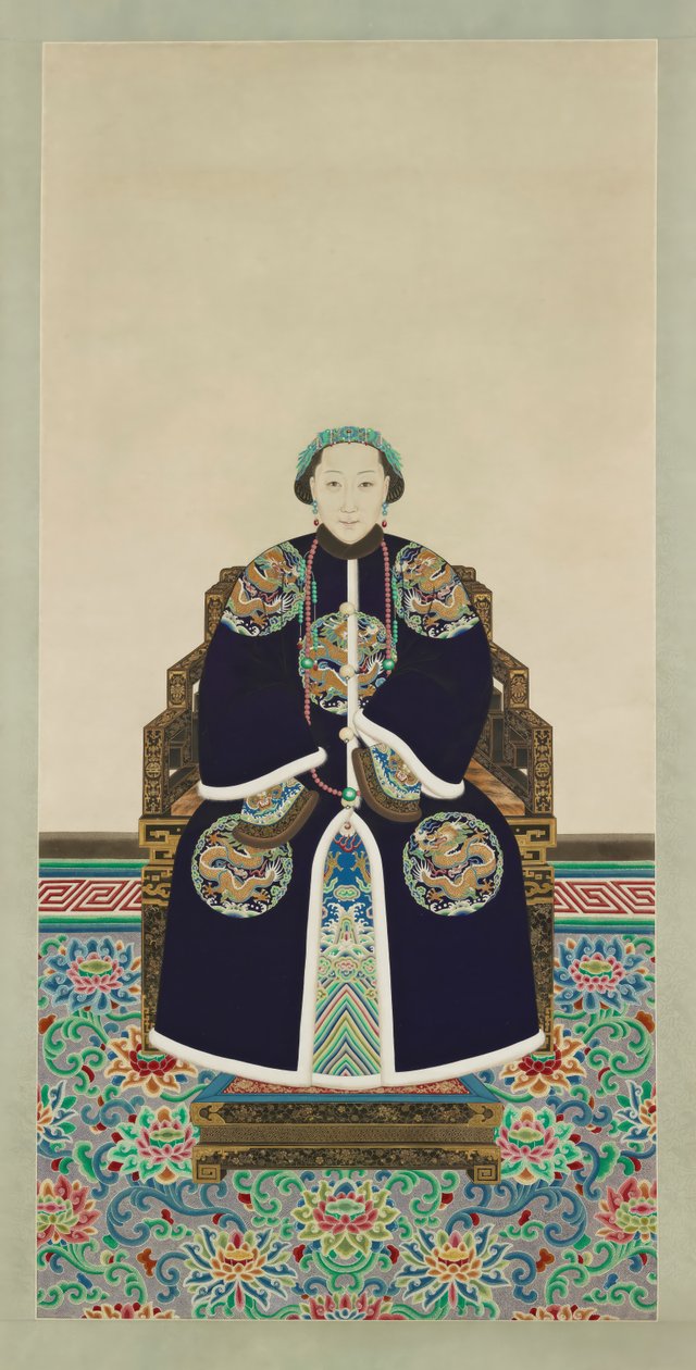 Porträt von Lady Hejia, Nebenfrau von Prinz Zaizhi von Qing dynasty Chinese School