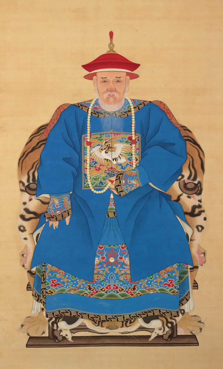 Porträt von Yu Chenglong (1617-1684) von Qing dynasty Chinese School