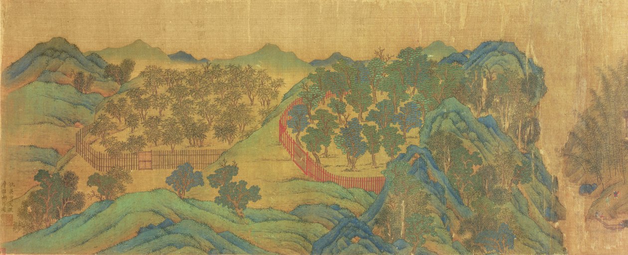 Der Garten der Residenz von Wang Chuan, nach dem Malstil und der Poesie von Wang Wei von Qiu Ying