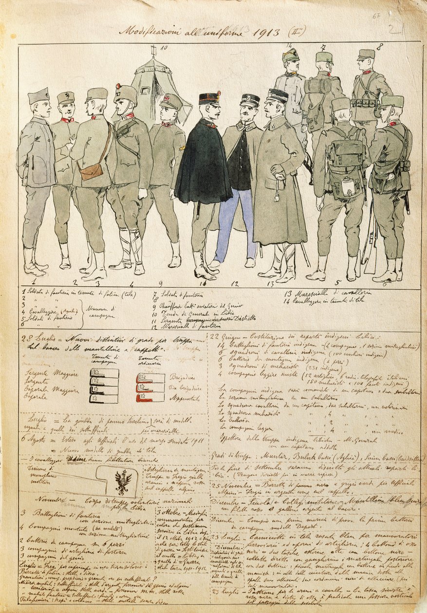 Uniformvariationen des Königreichs Italien von Quinto Cenni