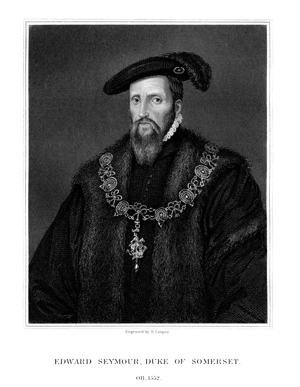 Edward Seymour, 1. Herzog von Somerset, Lordprotektor von England, 1823 von R. Cooper