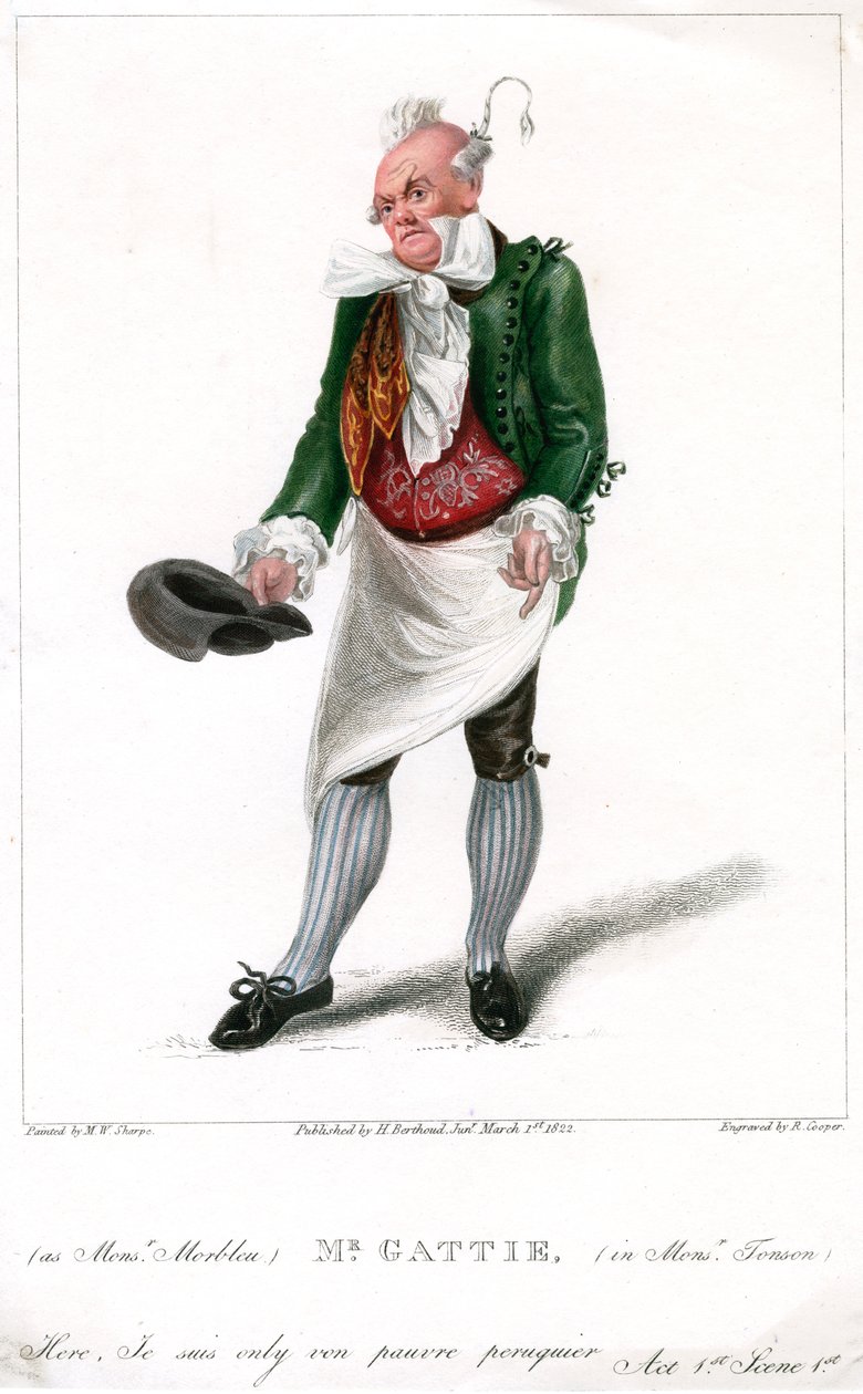 Mr. Gattie als Monsieur Morbleu in Monsieur Tonson von R. Cooper