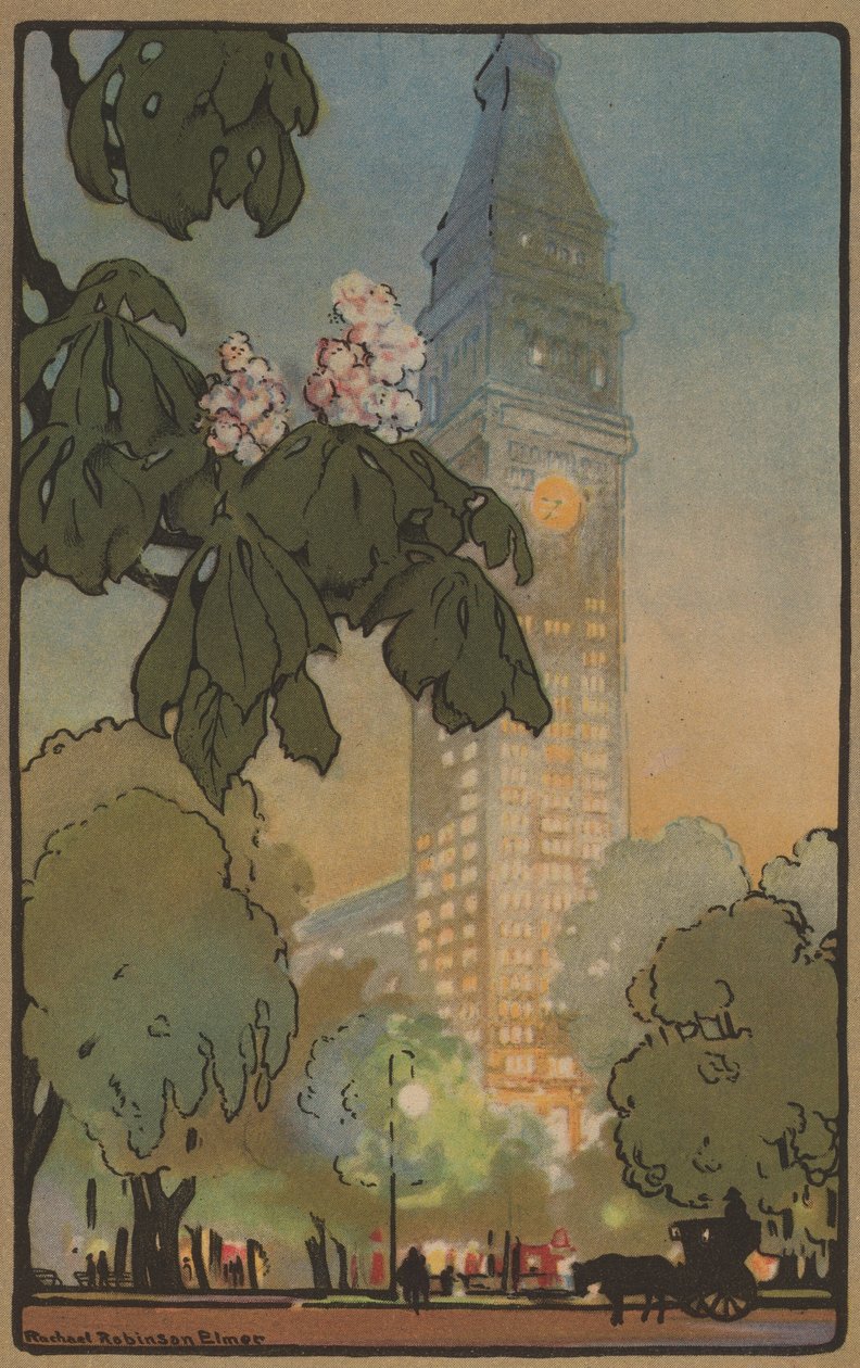 Der Metropolitan Tower an einem Sommerabend von Rachael Robinson Elmer