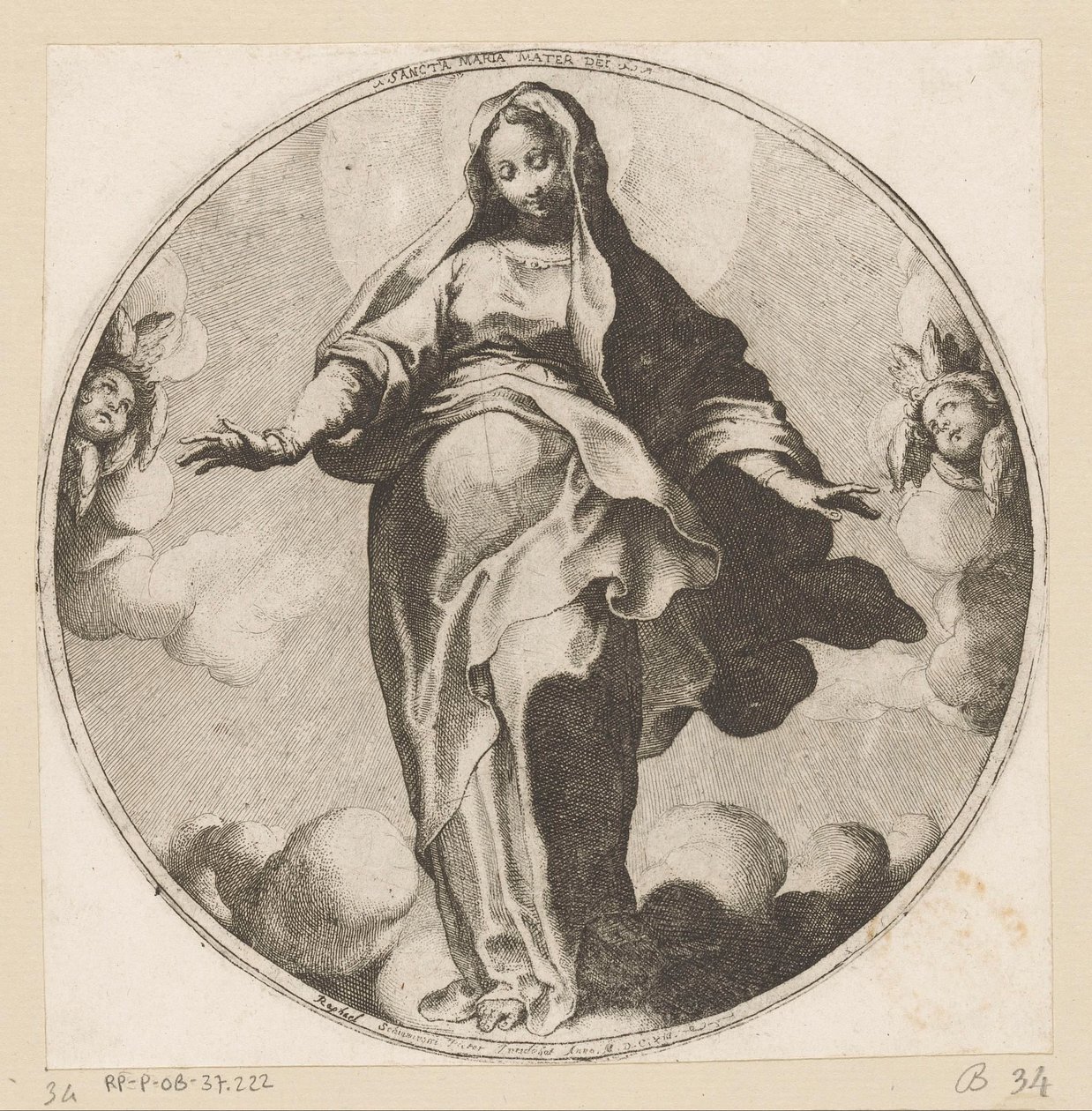 Maria in den Wolken von Raffaello Schiaminossi