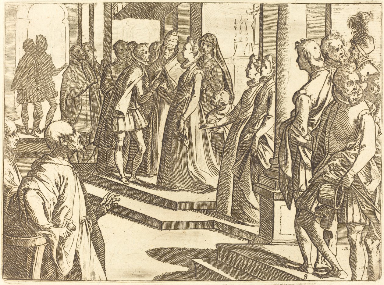 Die Verlobung von Margarete von Österreich mit Philipp III., König von Spanien von Raffaello Schiaminossi