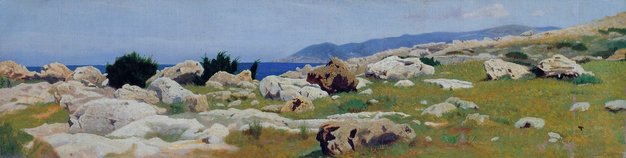 Castiglioncello von Punta del Bocca, um 1864 von Raffaello Sernesi