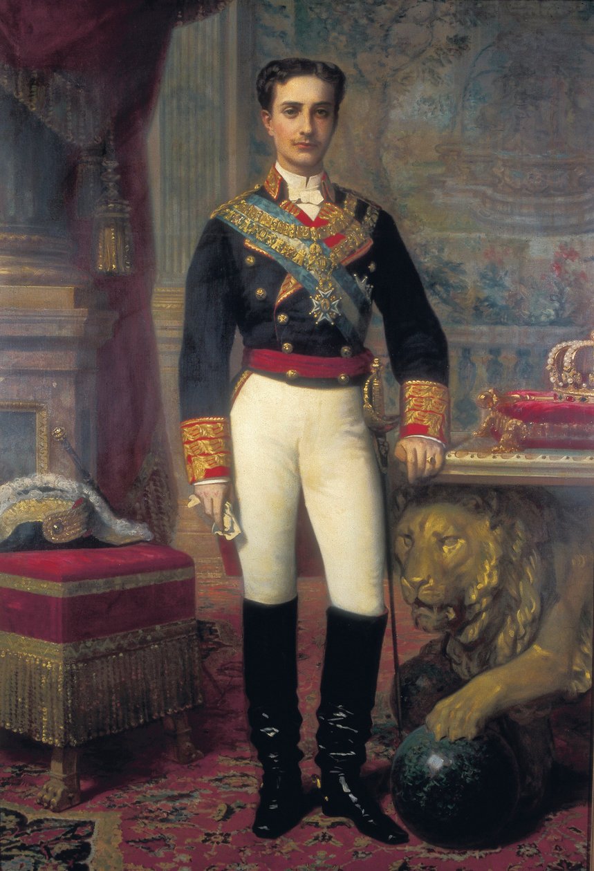 Porträt von Alfonso XII (1857-1885), letztes Drittel des 19. Jahrhunderts von Raimundo de Madrazo y Garreta