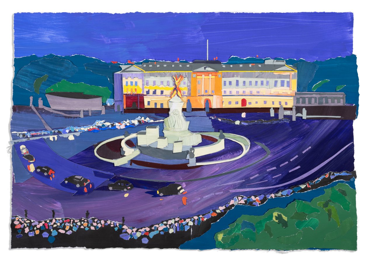 Menschenmengen am Buckingham Palace, 2023 von Raina Goran