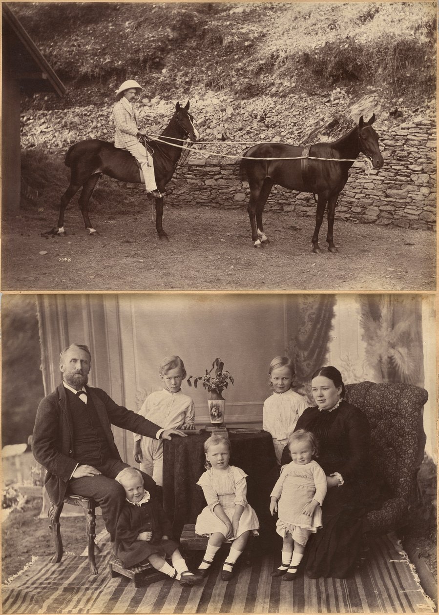 Captain H.S. Rawhinson (recto); Mr. Robert Holtz und Familie (verso) von Raja Deen Dayal