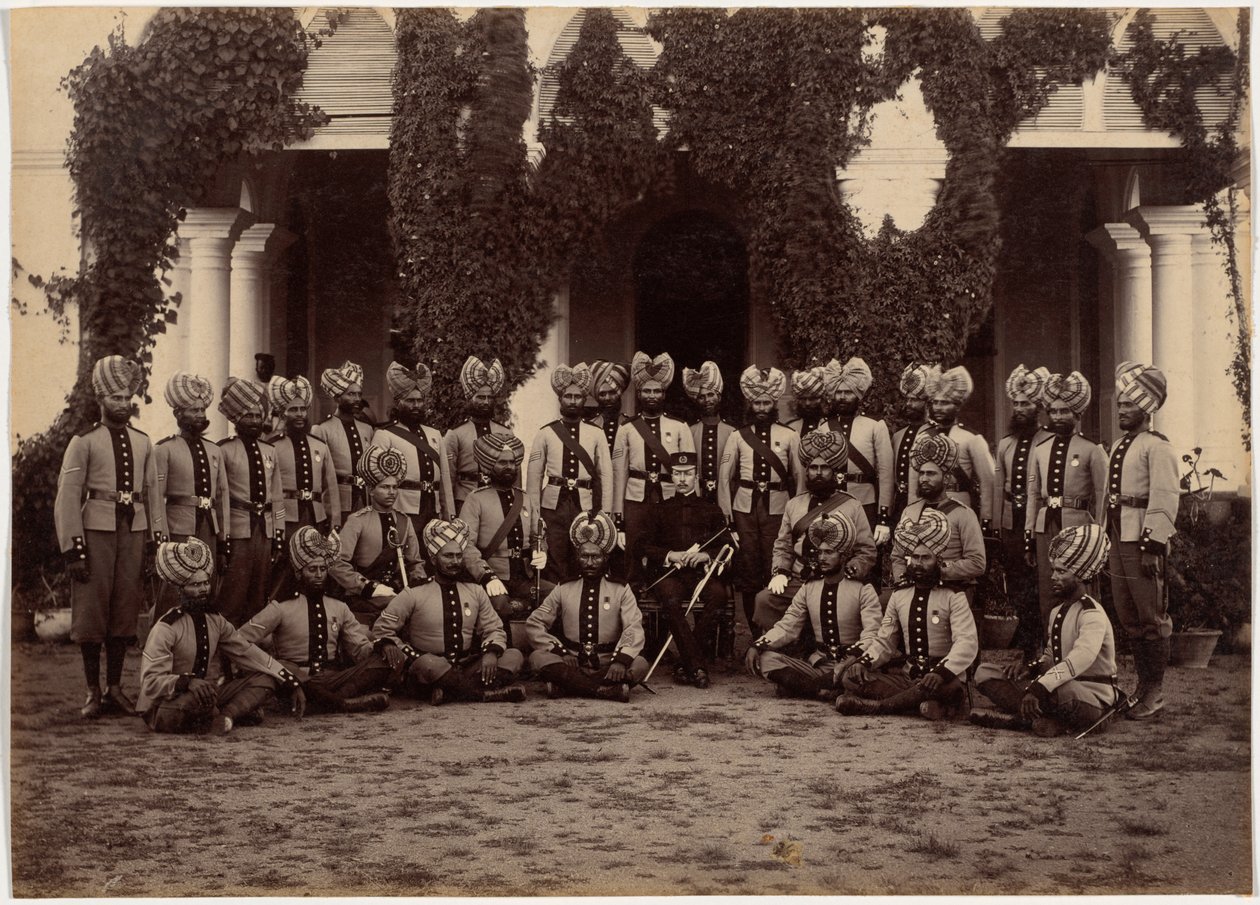 Abteilung des Bhopal-Bataillons in Indore von Raja Deen Dayal