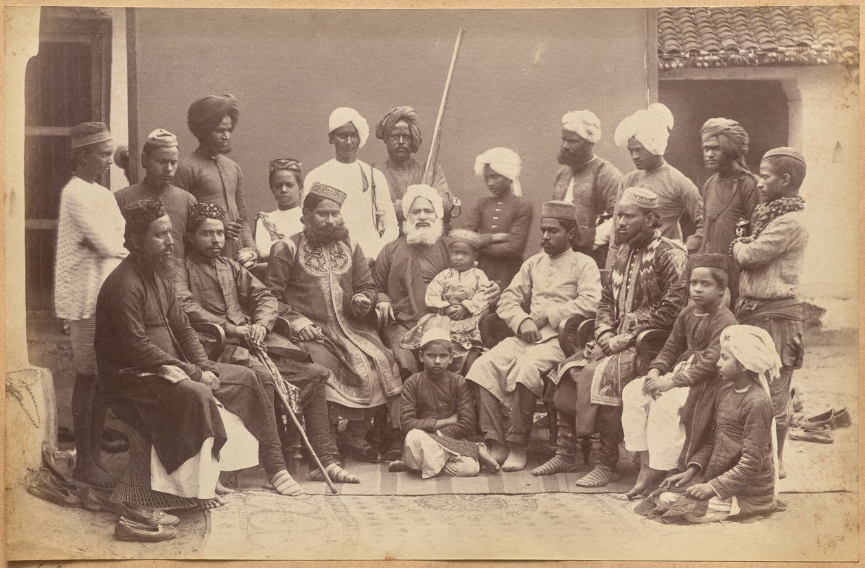 Familie Mowhri Rahman Alli Khan, Rewa (recto, unten) von Raja Deen Dayal