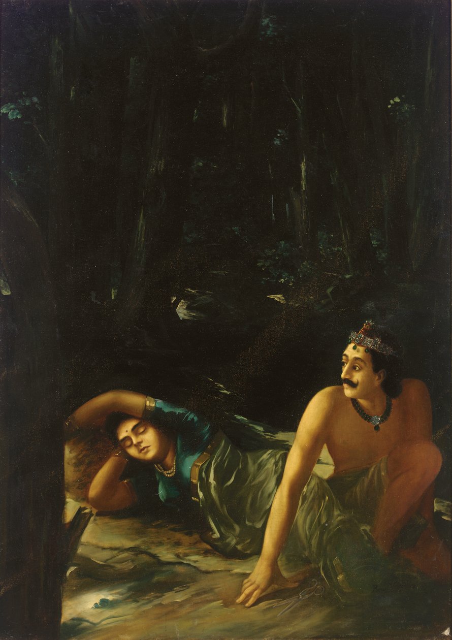 Nala und Damayanti von Raja Ravi Varma