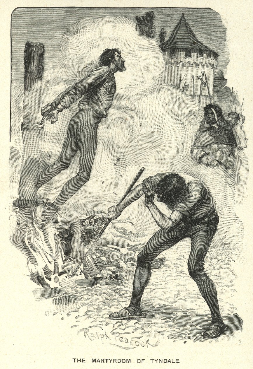 Das Martyrium von Tyndale (Gravur) von Ralph Peacock