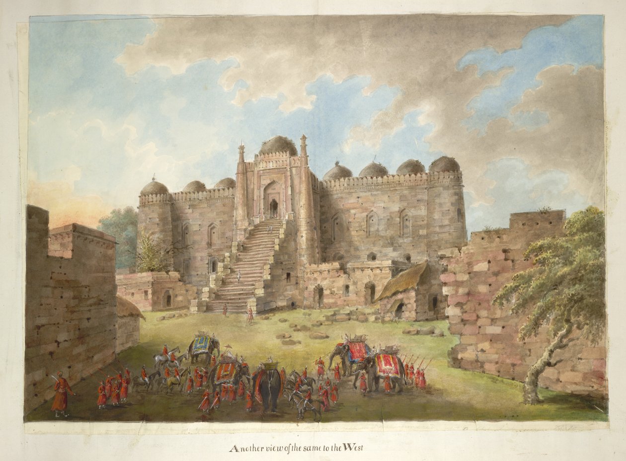 Der Eingangshof und die Ostfassade zur Kalan-Moschee. Lady Hastings