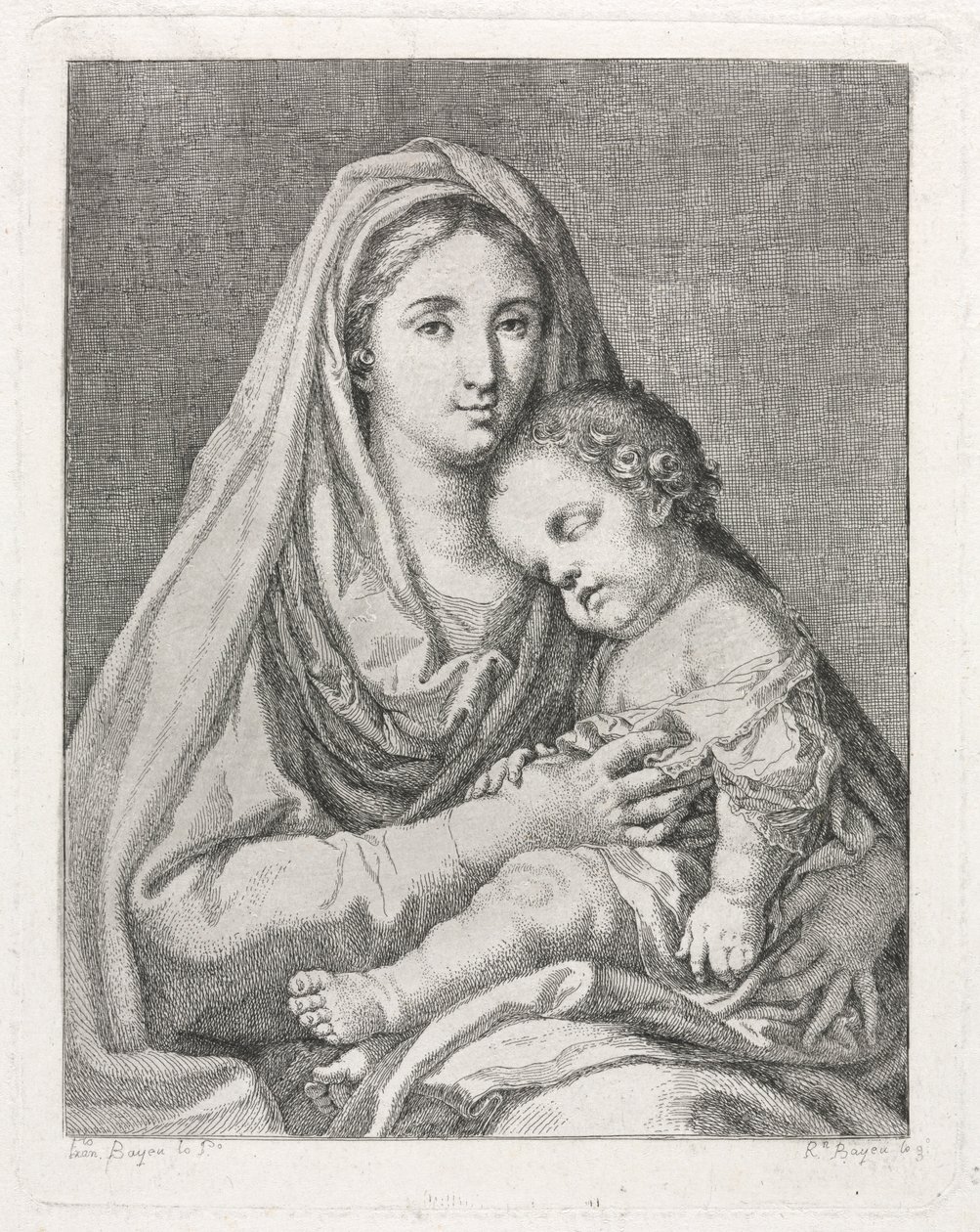 Madonna mit Kind nach Francisco Bayeu y Subias von Ramon Bayeu y Subias