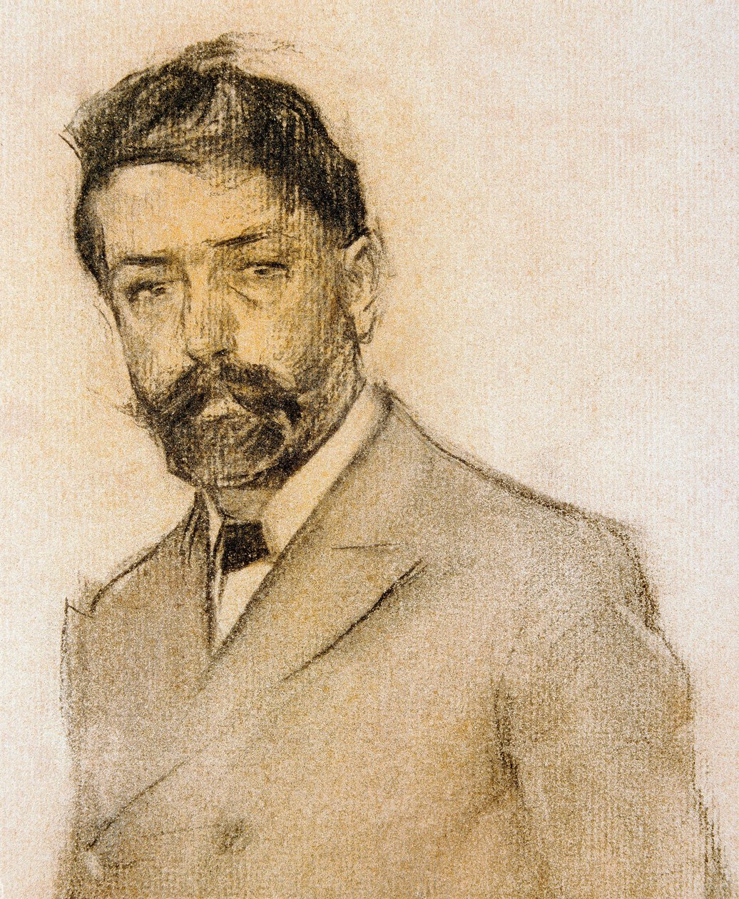 Porträt des Malers Lluis Graner (1863-1929) (Detail) von Ramon Casas i Carbo