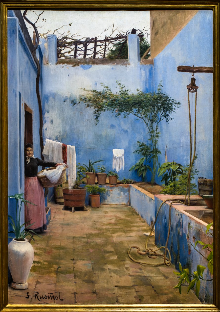 Der Blaue Patio von Ramon and Rusinol Santiago (1861 1932) Casas