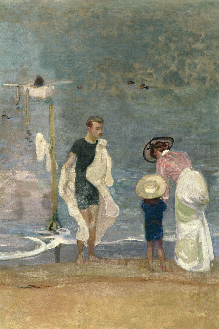Am Strand (Detail) von Raoul Du Gardier