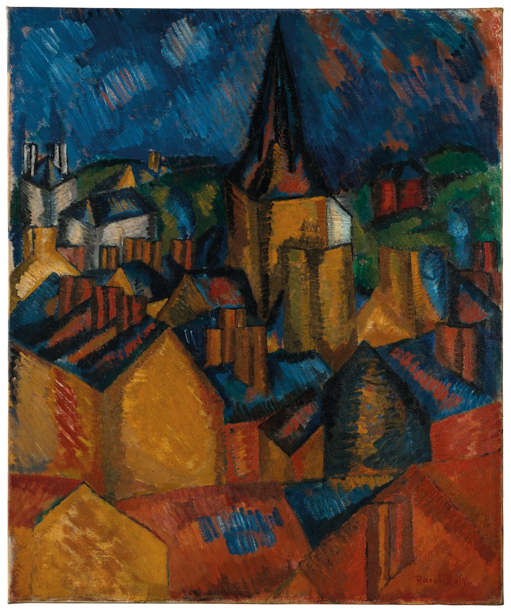 Der Glockenturm (Kirche von St. Vincent in Le Havre) von Raoul Dufy