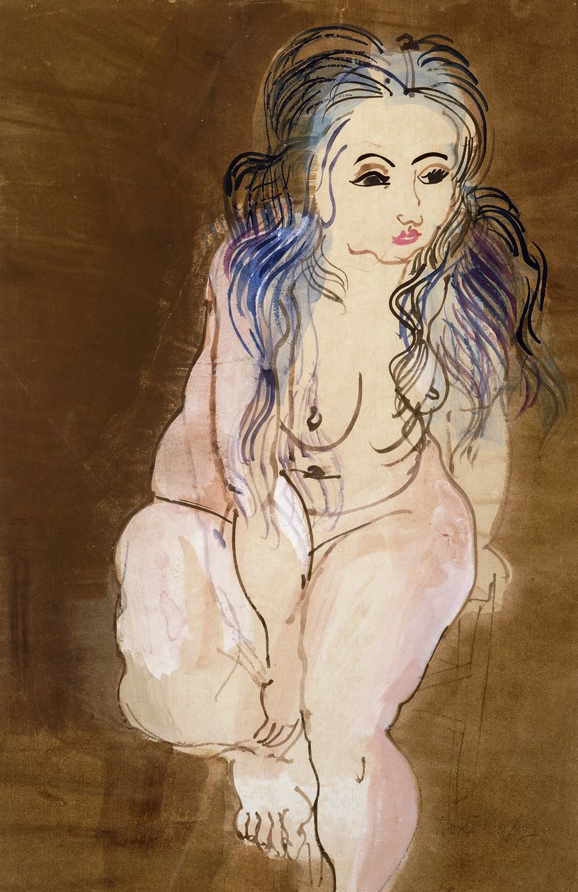 Sitzende nackte Frau von Raoul Dufy
