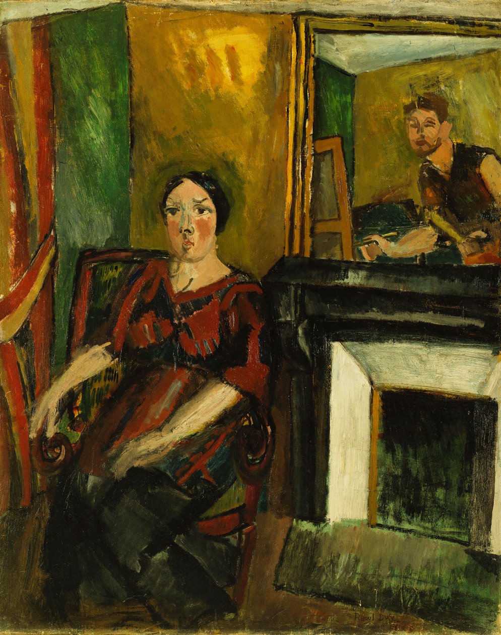 Der Maler und sein Modell von Raoul Dufy