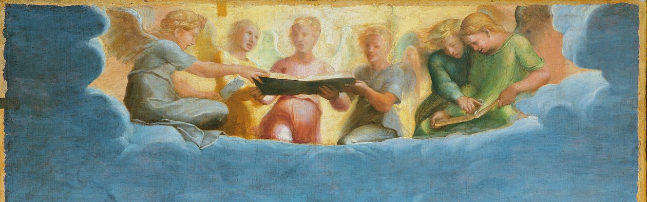 Detail von St. Cecilia umgeben von St. Paul, St. Johannes dem Evangelisten, St. Augustinus und Maria Magdalena, ca. 1513 von Raffaello Sanzio Raphael