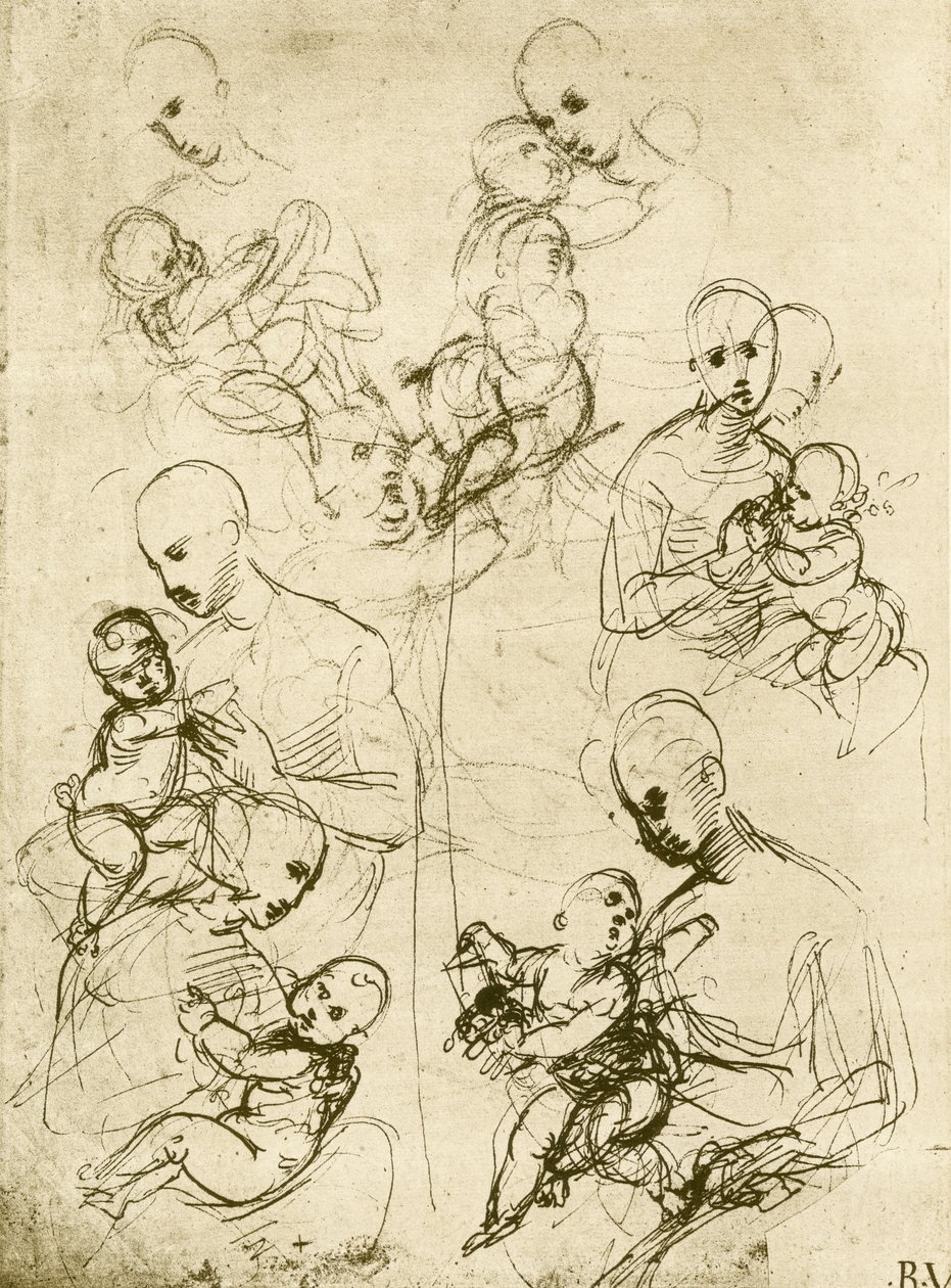 Sechs Madonna-Studien von Raffaello Sanzio Raphael