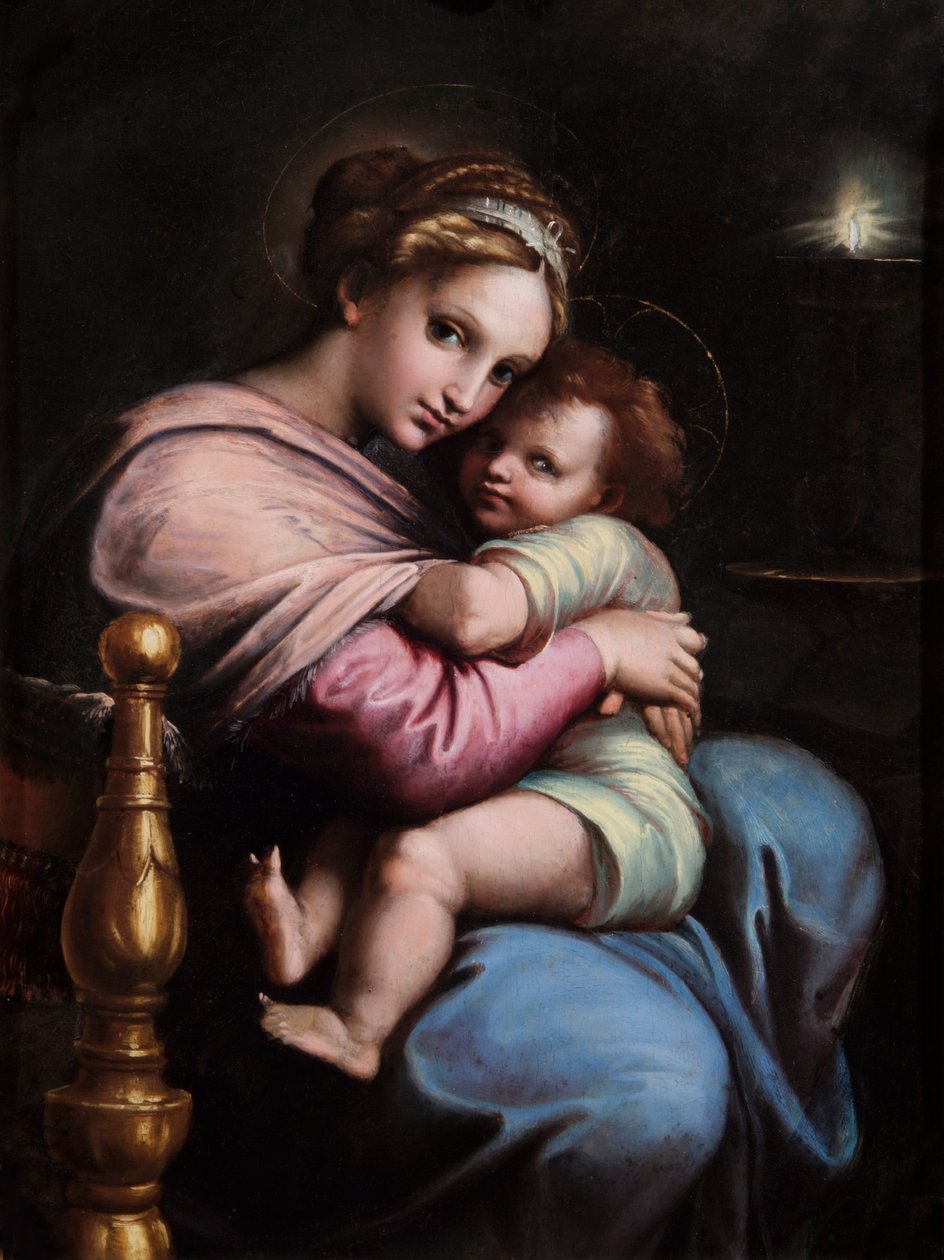 Die Jungfrau und das Kind, frühes 17. Jahrhundert von Raphael (1483 1520) (after)