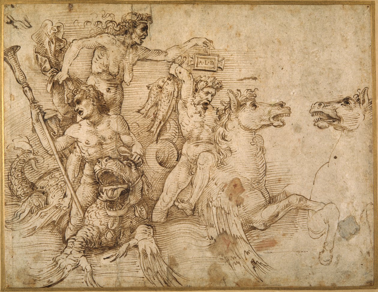 Schlacht der Tritonen, nach Andrea Mantegna von Raphael