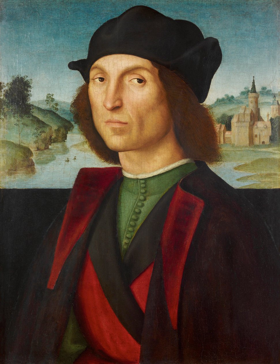 Porträt eines Mannes von Raphael (1483-1520), ca. 1502-1504 - Öl auf Holz, Liechtenstein Museum von Raphael