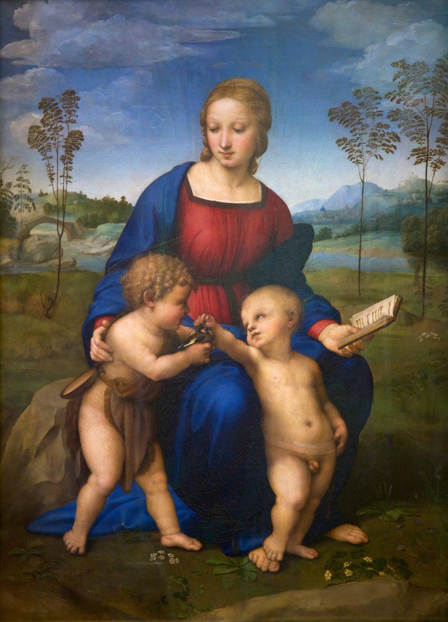 Madonna des Stieglitzes (Madonna del Cardellino) ca. 1505-06 (nach der Restaurierung) von Raphael (1483 1520)
