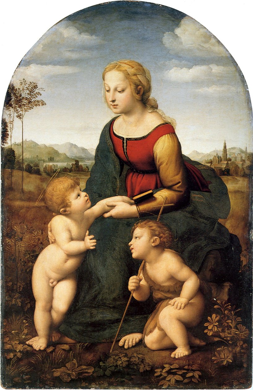 Madonna und Kind mit Johannes dem Täufer (La belle jardinière) von Raphael