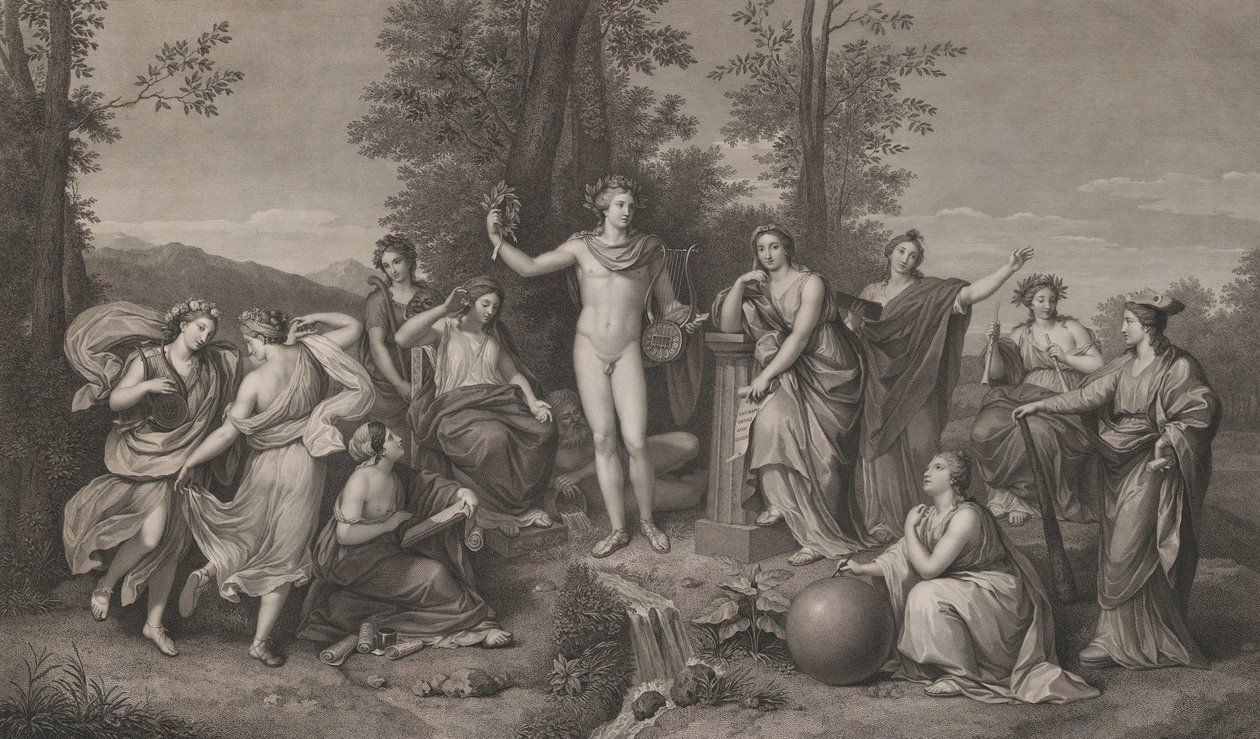 Apollo und die Musen auf dem Parnass, 1784 von Raphael Morghen