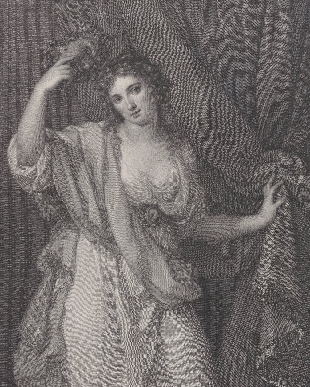 Lady Hamilton als die komische Muse, Thalia, 1791 von Raphael Morghen