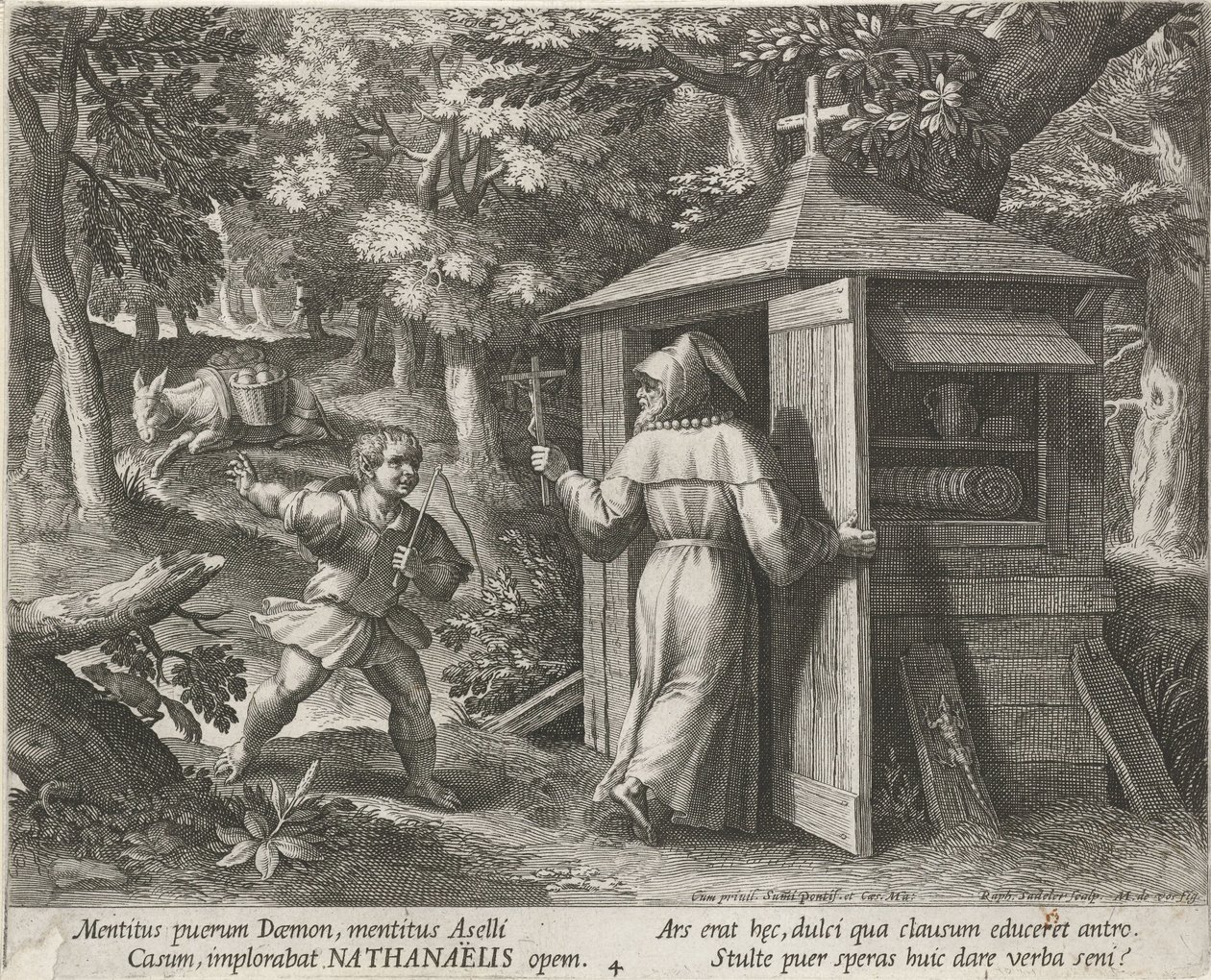 Heiliger Bartholomäus als Einsiedler von Raphaël Sadeler (I)