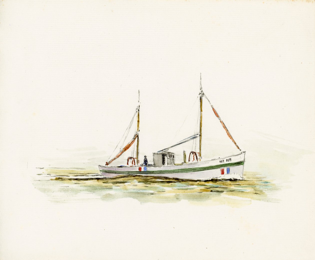Boot auf der Gironde-Mündung von Raymond Bonnefon