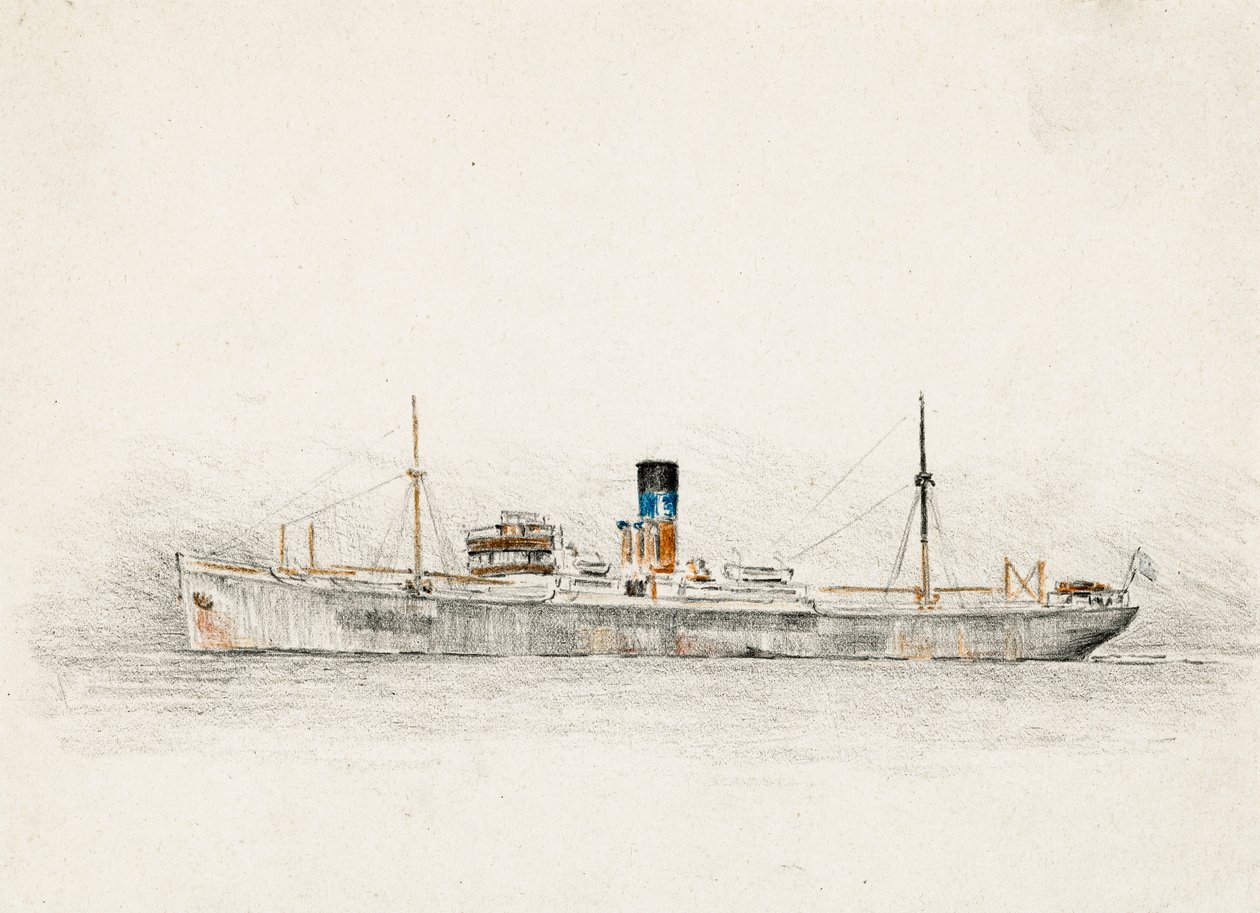 Fracht auf der Gironde-Mündung von Raymond Bonnefon