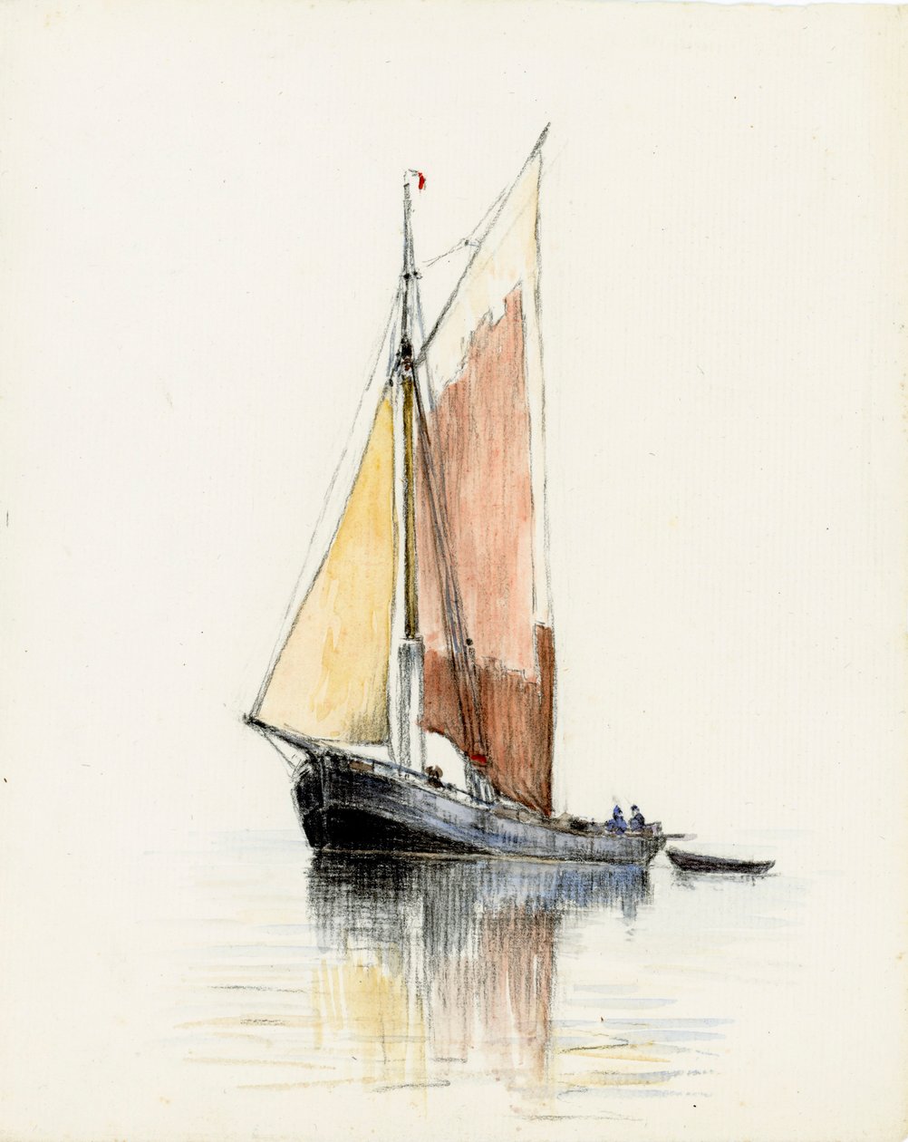 Gabare auf der Gironde-Mündung von Raymond Bonnefon