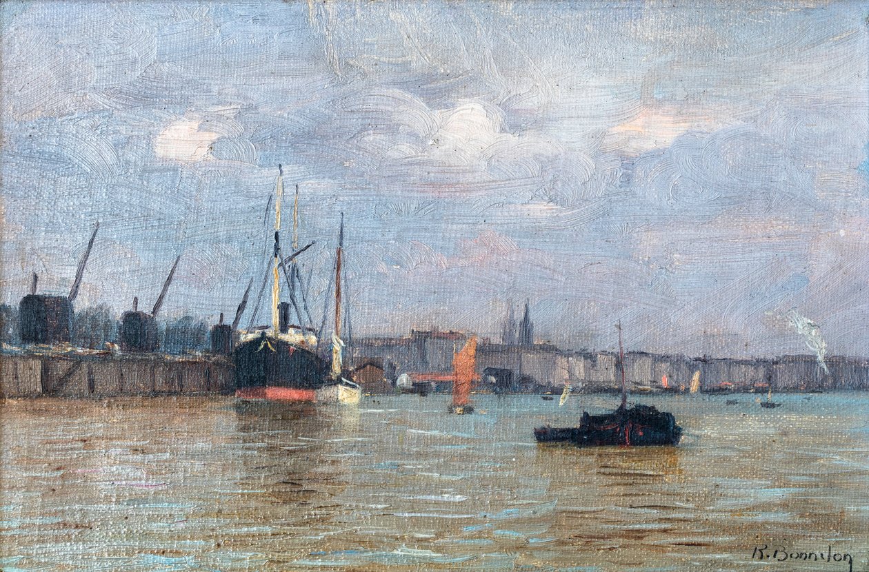 Blick auf den Hafen von Bordeaux von Raymond Bonnefon