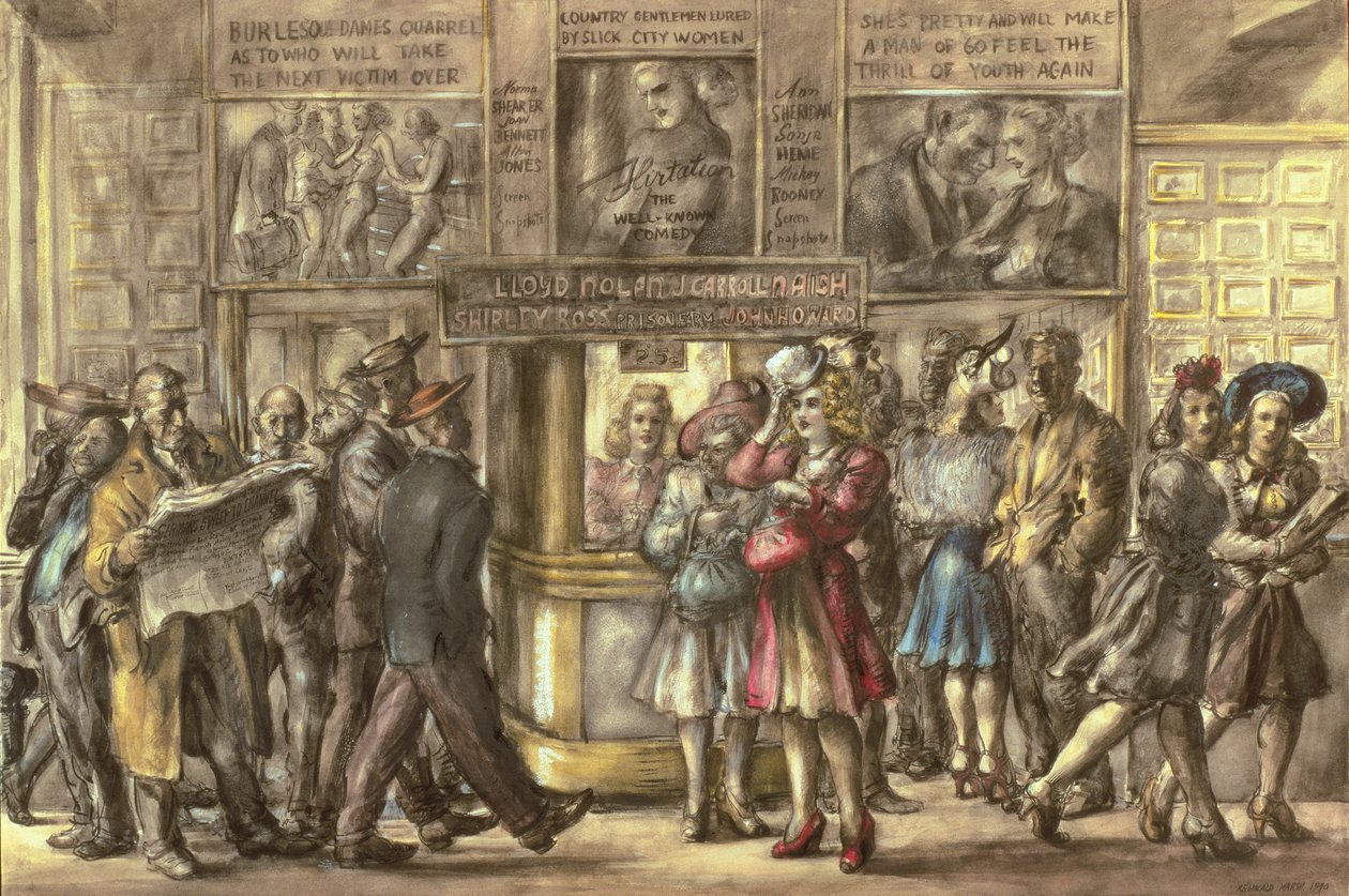 Harris Theater, New York von Reginald Marsh